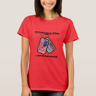 America 250 | ドッグタグ | USA フラッグ | 愛国心Tシャツ Tシャツ