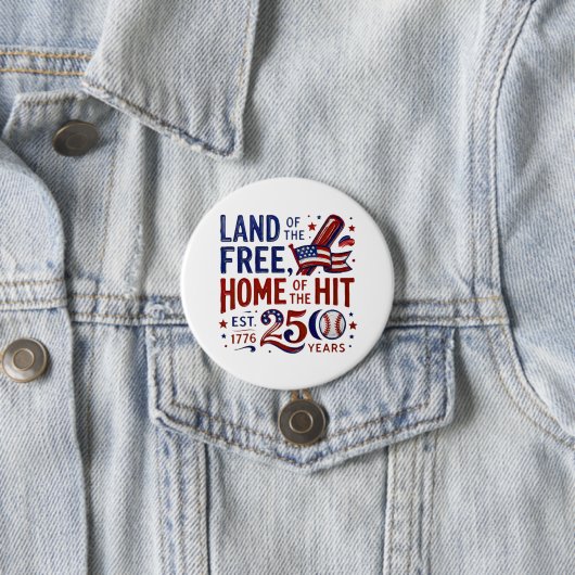 America 250 | 愛国心あふれる野球 2026年7月 缶バッジ (インサイチュ)