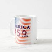America 250 1776 2026 Custom QR Code Patriotic コーヒーマグカップ (正面左)