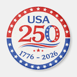 America 250 1776 2026 Patriotic USA Button マグネット