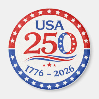 America 250 1776 2026 Patriotic USA Button マグネット