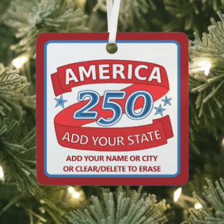 America 250 Add State Anniversary Double Sided メタルオーナメント