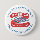 America 250 Add State Cool Anniversary Collectible 缶バッジ (正面)