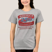 America 250 Add State Patriotic Apparel For Light トライブレンドTシャツ (正面)