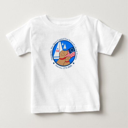 America 250 Annapolis Edition Baby Short Sleeve ベビーTシャツ (正面)