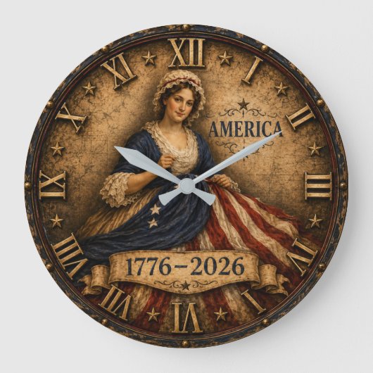America 250 Anniversary ラージ壁時計 (正面)