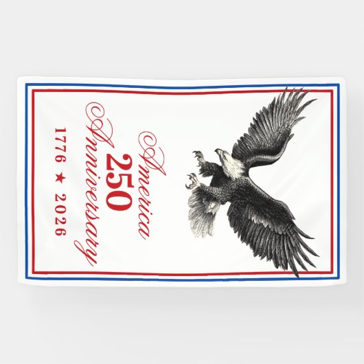 America 250 Anniversary Bald Eagle 横断幕 (横)