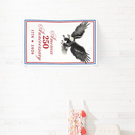 America 250 Anniversary Bald Eagle 横断幕 (インサイチュ)