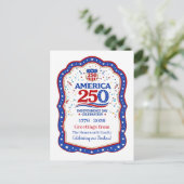America 250 Anniversary Commemorative Personalised シーズンポストカード (スタンド正面)