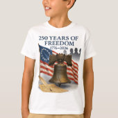 America 250 Anniversary Liberty Bell Kids Tシャツ (正面)