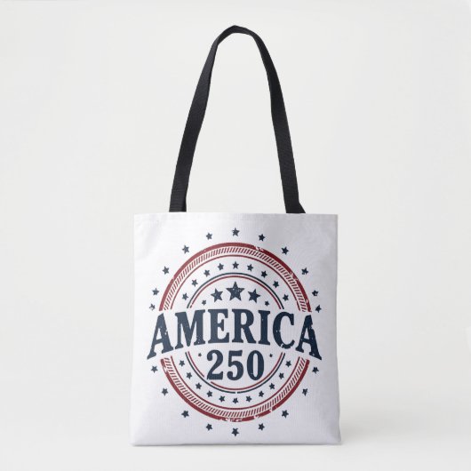 America 250 Anniversary Patriotic Stars トートバッグ (正面)