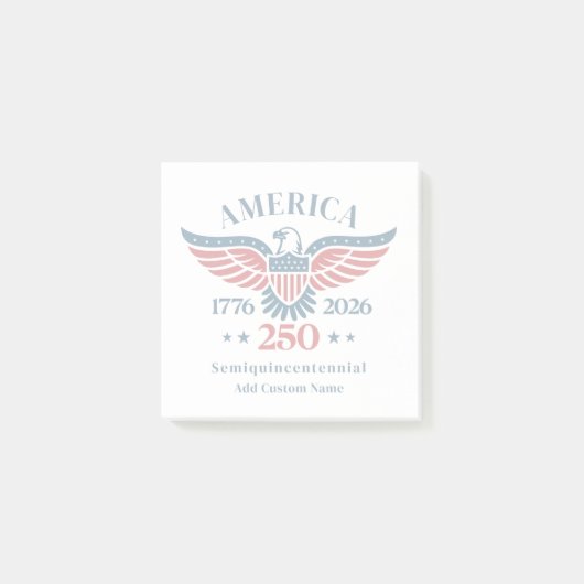 America 250 Bald Eagle Custom Name Minimalist   ポストイット (正面)