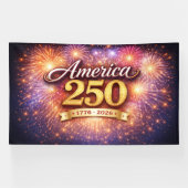 America 250 Banner with Fireworks 横断幕 (横)