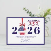 America 250 Blue Patriotic Christmas Sponsor Donor シーズンカード (スタンド正面)