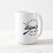 America 250 Crossed Rifles Patriotic 1776-2026 コーヒーマグカップ (正面右)