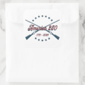 America 250 Crossed Rifles Patriotic 1776-2026 スクエアシール (バッグ)