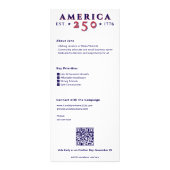 America 250 Democratic Political Outreach Campaign ラックカード (裏面)