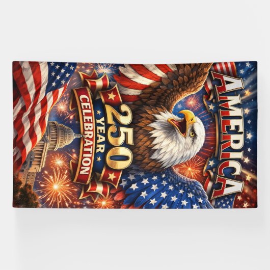 America 250 Eagle Celebration with Capitol 横断幕 (横)
