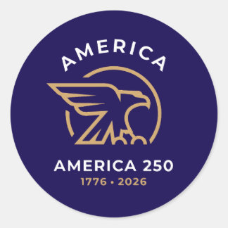 America 250 Eagle Emblem 1776–2026 Patriotic ラウンドシール