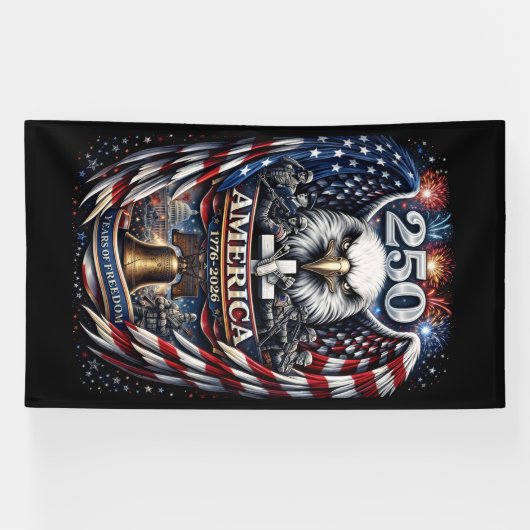 America 250 Eagle, Fireworks, and Freedom  横断幕 (横)