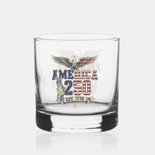 America 250 Eagle & Liberty Patriotic Anniversary ウイスキーグラス