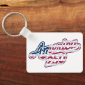 America 250 Flag Script Semiquincentennial Design キーホルダー (裏面)