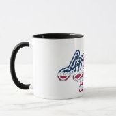 America 250 Flag Script Semiquincentennial Design マグカップ (左)