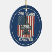 America 250 Flying Free Ornament Patriotic Jet 177 セラミックオーナメント (右)