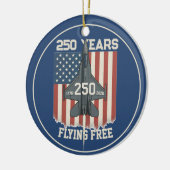 America 250 Flying Free Ornament Patriotic Jet 177 セラミックオーナメント (左)