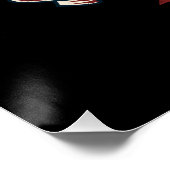 America 250 Fun Patriotic Eagle 4th of July Art ポスター (コーナー)