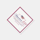 America 250 Land of Free Home Brave Red Patriotic スタンダードカクテルナプキン (角)