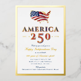 America 250 Map Semiquincentennial Patriotic Blue 箔シーズンカード