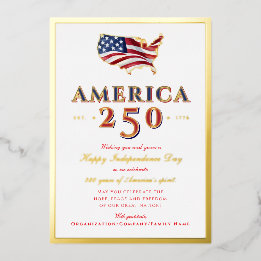 America 250 Map Semiquincentennial Patriotic Red 箔シーズンカード