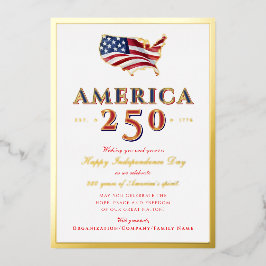 America 250 Map Semiquincentennial Patriotic Red 箔シーズンカード