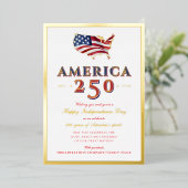 America 250 Map Semiquincentennial Patriotic Red 箔シーズンカード (立ち正面)