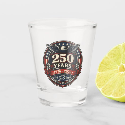 America 250 Patriotic Anniversary Eagle Emblem  ショットグラス (正面)