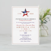America 250 Patriotic Anniversary Fundraising Gala 箔招待状 (立ち正面)