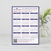 America 250 Patriotic Blue 2026 Calendar Keepsake (スタンド正面)