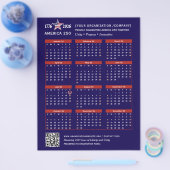 America 250 Patriotic Blue 2026 Calendar Keepsake チラシ (シングル)
