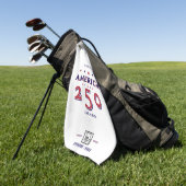 America 250 Patriotic Corporate Logo 2026 Golfer ゴルフタオル (グリーン)