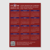America 250 Patriotic Red 2026 Calendar Keepsake (正面)