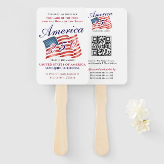 America 250 Patriotic Semiquincentennial Keepsake ハンドファン