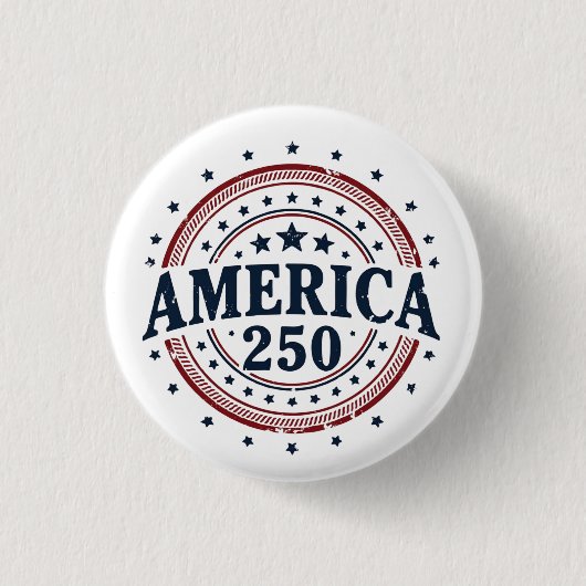 America 250 Patriotic Vintage Badge 缶バッジ (正面)