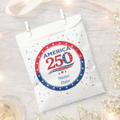 America 250  Personalized Patriotic フェイバーバッグ (クリップ留めされた状態)