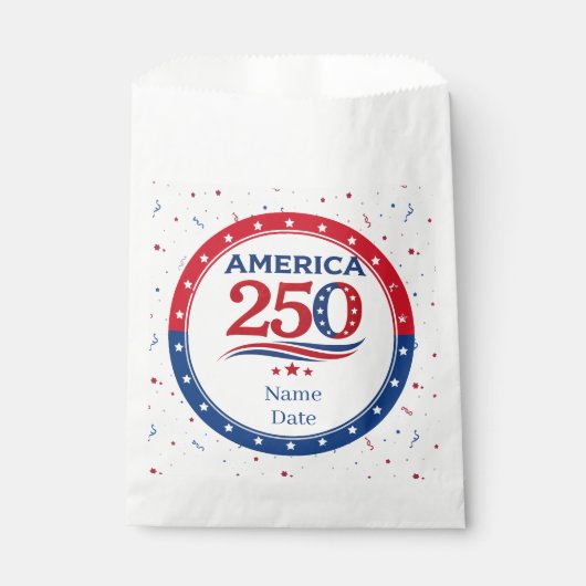 America 250  Personalized Patriotic フェイバーバッグ (正面)