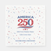 AMERICA 250 - Personalized Reunion Red White Blue スタンダードランチョンナプキン (正面)