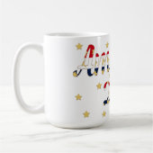 America 250 red white blue gold  コーヒーマグカップ (左)
