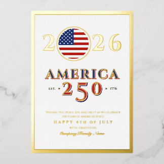America 250 Semiquincentennial 2026 4th of July 箔シーズンカード