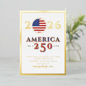 America 250 Semiquincentennial 2026 4th of July 箔シーズンカード (立ち正面)