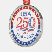 America 250 Semiquincentennial  Keepsake メタルオーナメント (左)